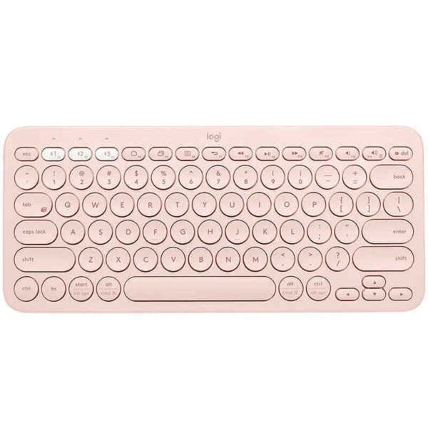 Wireless Keyboard Logitech K380 Pink Spanish Qwerty