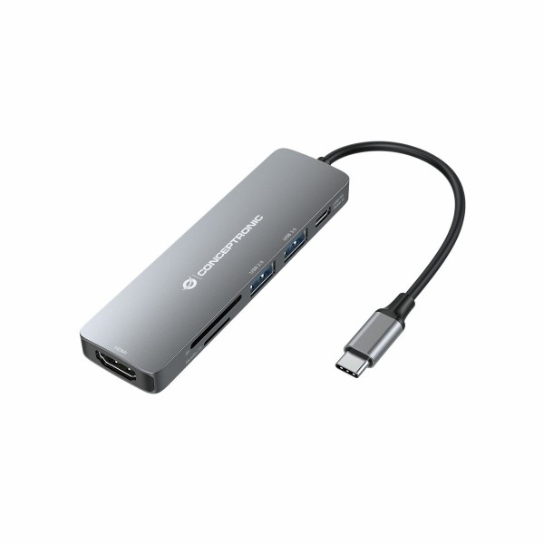USB-keskitin Conceptronic DONN11G Harmaa