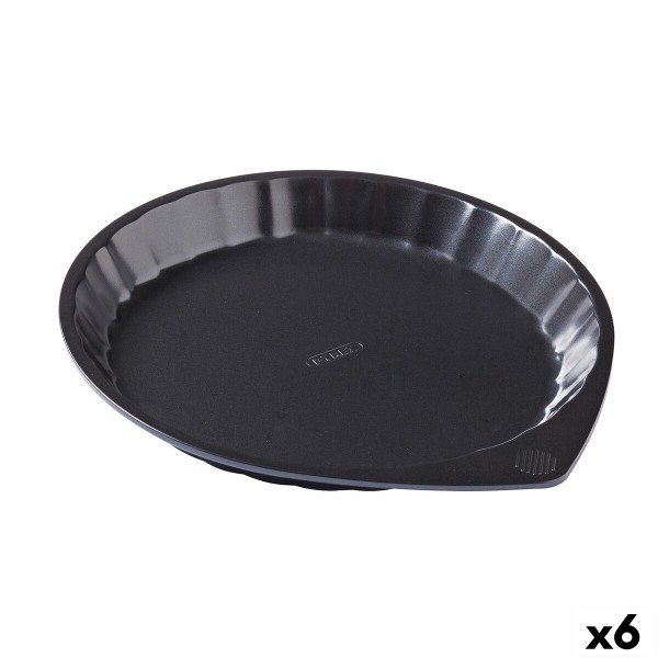 Kūkas Veidne Pyrex Magic Melns Metāls Plakans Apaļš Ø 27 cm 6 gb.