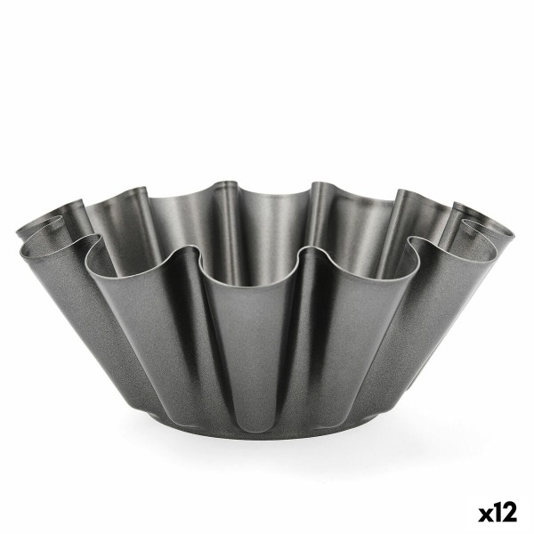 Flano deserto forma Quid Sweet Grey Juoda Metalinis 23 x 9 cm (12 vnt.)