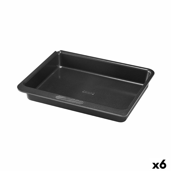 Krāsns Veidne Pyrex Magic Kvadrāta Taisnstūra Melns Metāls 24 x 24 cm (6 gb.)