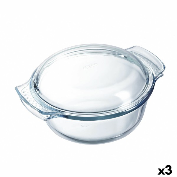 Krāsns Trauks Pyrex Classic Vidrio Caurspīdīgs Stikls 33 x 26 x 12 cm Ar vāku (3 gb.)