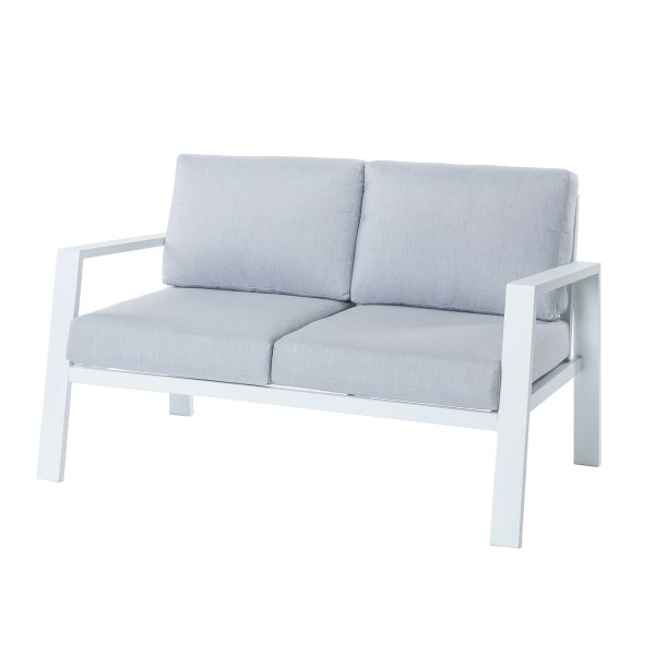 2 vietų sofa Thais Balta Aliuminis 132,20 x 74,80 x 73,30 cm