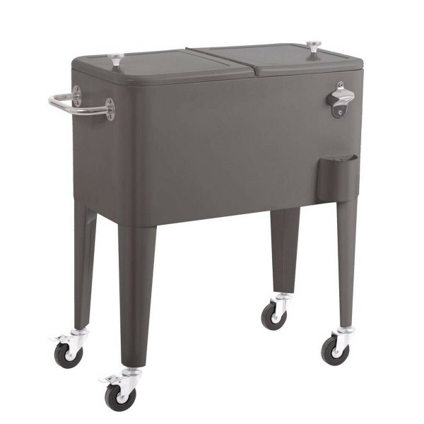 Portable Fridge Fresh Grey Metal 74 x 43 x 80 cm