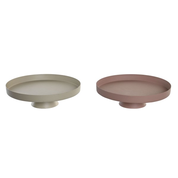 Centerpiece DKD Home Decor Beige Pink 31 x 31 x 9 cm Urban (2 Units)