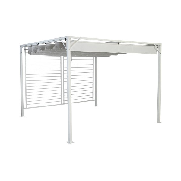 Pergola DKD Home Decor Valkoinen 296 x 296 x 225 cm Teräs