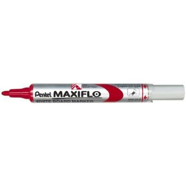 Skysti žymekliai Pentel Maxiflo MWL-5S Raudona (12 Dalys)