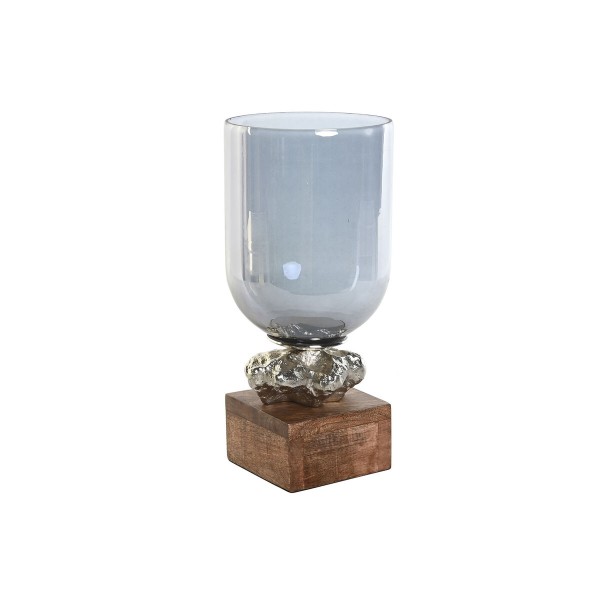 Candleholder DKD Home Decor 16,5 x 16,5 x 38,5 cm Crystal Aluminium