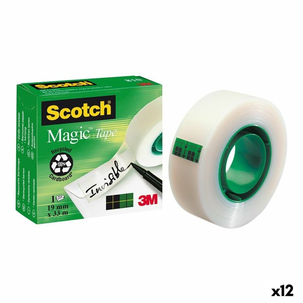 Kleeplint Scotch Magic Läbipaistev Valge 19 mm x 33 m (12 Ühikut)