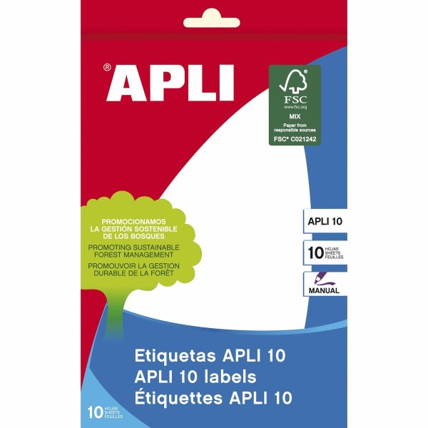 Uzlīmes Apli Balts Papīrs 10 Loksnes 105 x 149 mm (10 gb.)