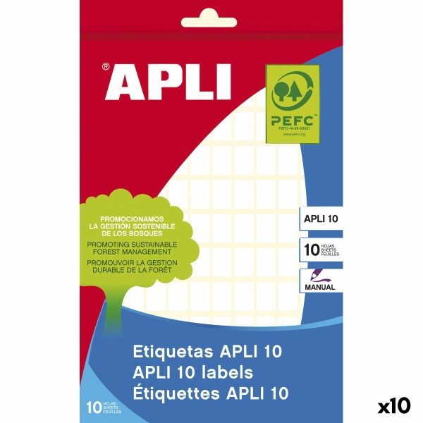 Uzlīmes Apli Balts 10 Loksnes 8 x 12 mm (10 gb.)