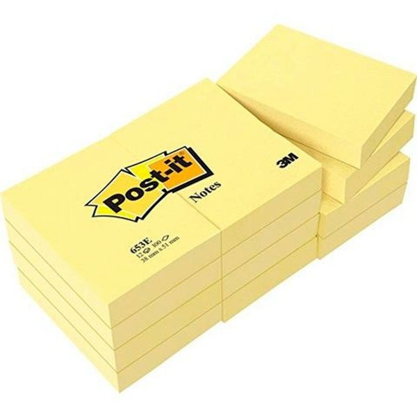 Märkmik Post-it 38 x 51 mm Kollane (15 Ühikut)