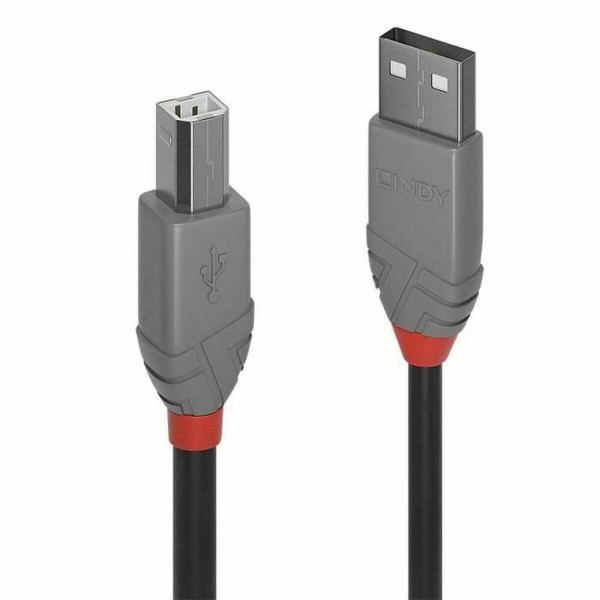 Кабель USB A — USB B LINDY 36674 3 m Серый