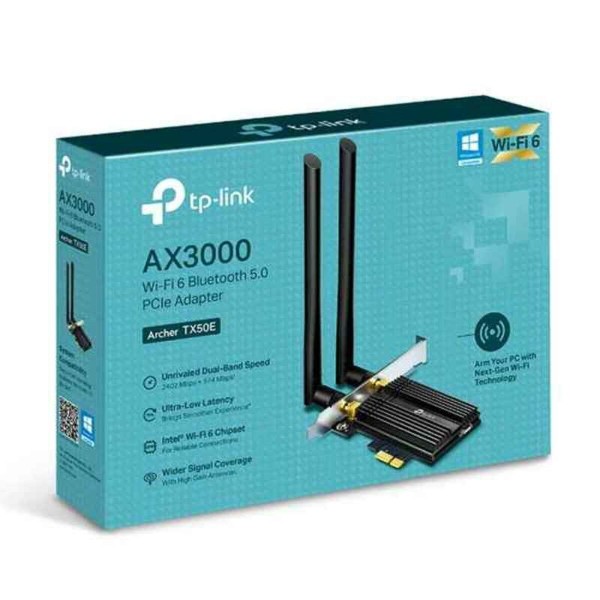 Сетевая карта с Wifi TP-Link ARCHERTX50E Bluetooth 5.0 2400 Mbps