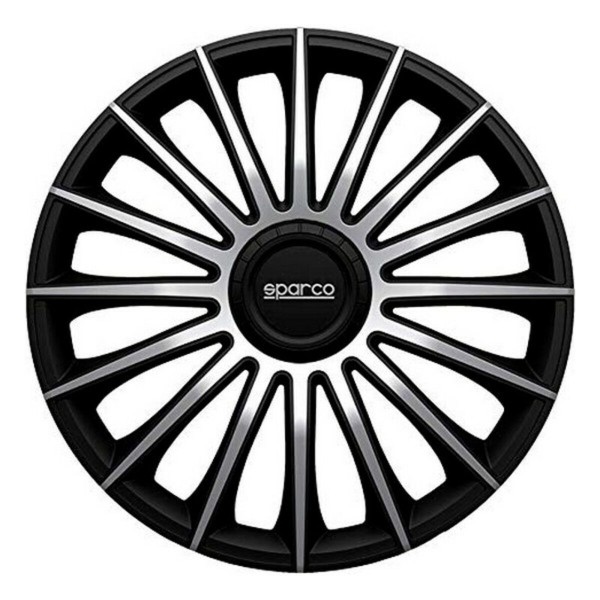 Mototransporta pārsegs Sparco Torino CS5 Melns Sudrabains 15" (4 uds)
