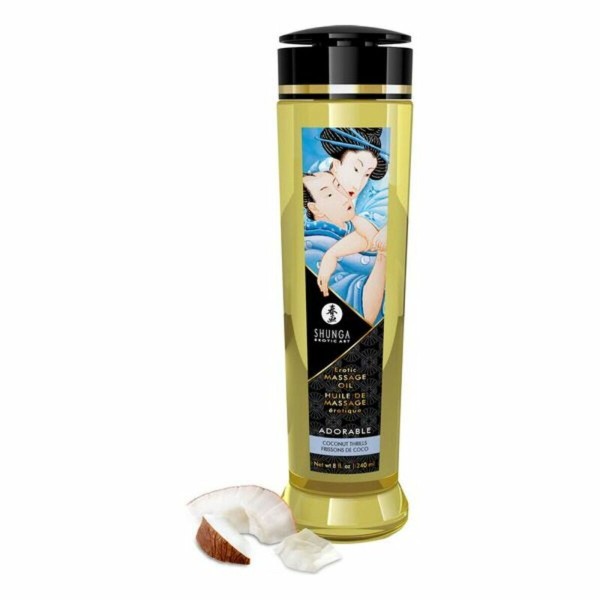 Erotinis masažinis aliejus Coconut Thrills Shunga Adorable (240 ml)