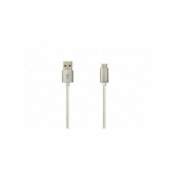 USB A uz USB C Kabelis DCU Sudrabains (1 m)