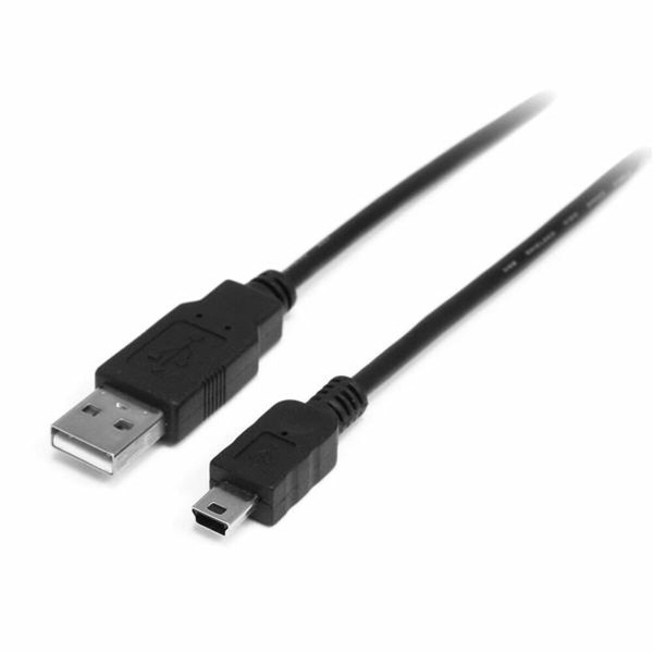 USB A - USB B kaapeli Startech USB2HABM1M Musta