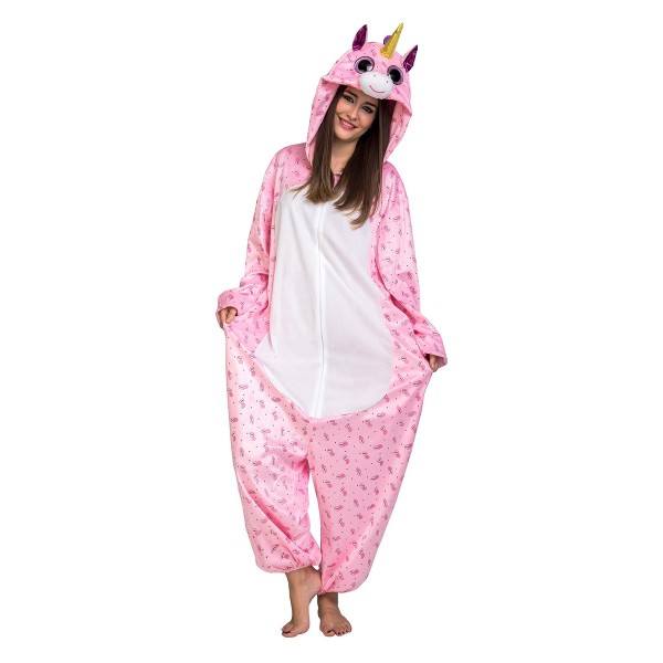 Costume for Adults My Other Me Big Eyes Pink Unicorn S