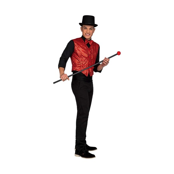 Costume for Adults My Other Me Showman Red Vest M/L