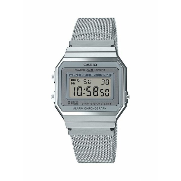 Miesten rannekellot Casio A700WEM-7AEF Hopeinen