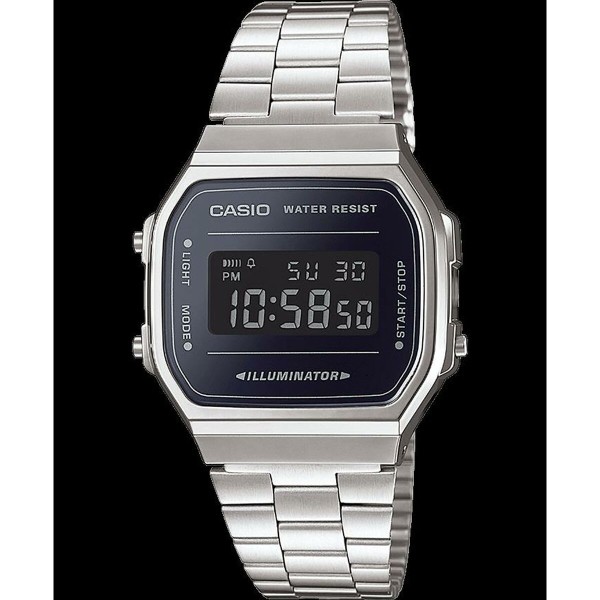 Мужские часы Casio A168WEM-1EF Чёрный Серебристый