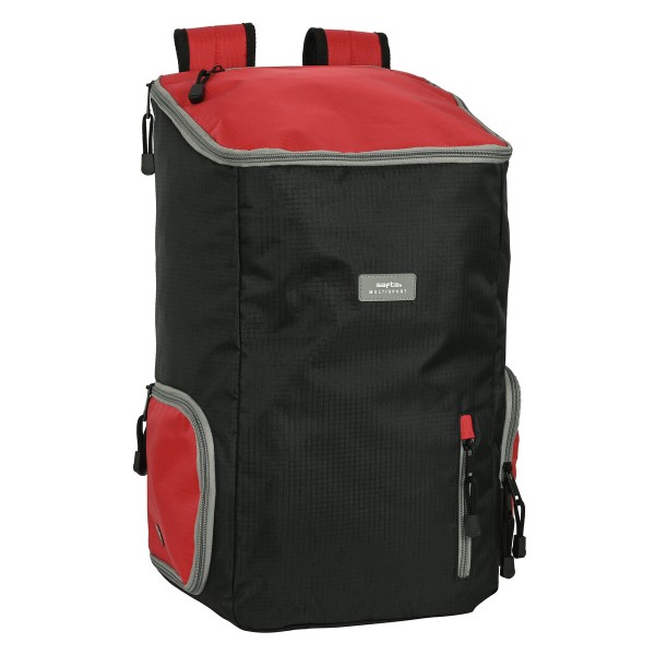 Mugursoma Safta Multisports Melns Sarkans Sportošana 28 x 50 x 22 cm