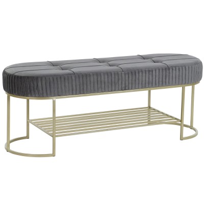 Bench DKD Home Decor Grey...