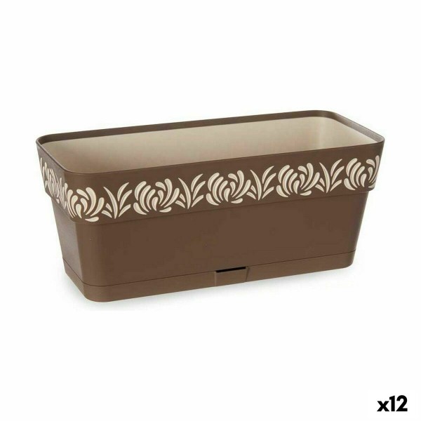 Planter Stefanplast Gaia Brown Plastic 13,3 x 12,3 x 29,3 cm (12 Units)