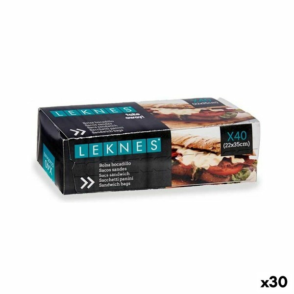 Atkārtoti Izmantojams Pārtikas Maisu Komplekts 22 x 35 cm Polietilēns (30 gb.)