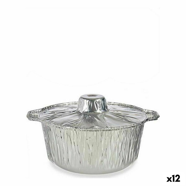 Casserole with Lid Kinvara 66105 Silver Disposable With lid Pan