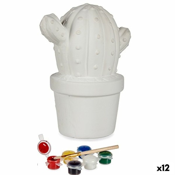 Paint Your Own Money Box Pincello BS2075L Cactus 12 x 21 x 17 cm (12 Units)
