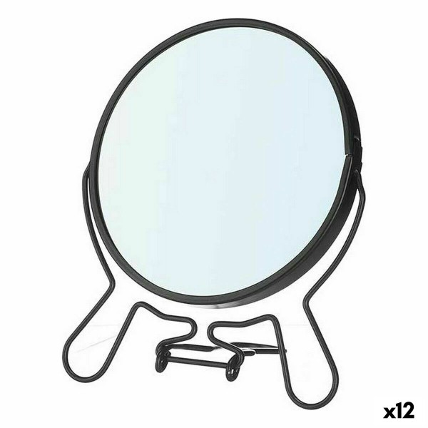 Magnifying Mirror Berilo B6444P-M Black Iron 13 x 15,3 x 1,5 cm (12 Units)
