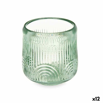Candleholder Stripes Green...