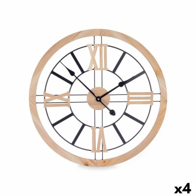 Wall Clock Black Metal MDF...