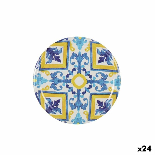 Set of lids Sarkap Mosaic 6 Pieces 8,5 x 0,8 cm (24 Units)