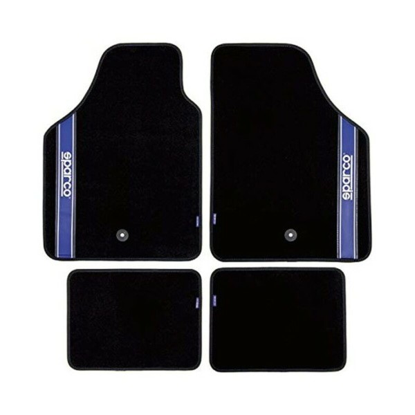 Car Floor Mat Set Sparco Strada 2012 B Universal Black/Blue (4 pcs)