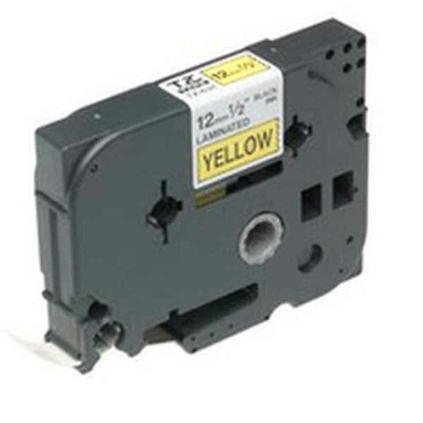 Laminoitu teippi tarrakoneelle Brother TZE631 8 m Sininen Musta/Keltainen