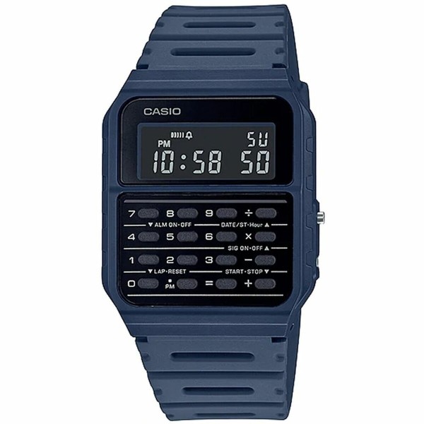 Unisex Watch Casio CALCULATOR Blue Black (Ø 35 mm)