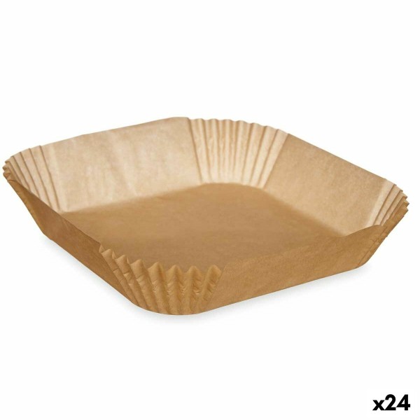 Õhufritüüri paber Kinvara 23HD062101 21 x 21 x 4 cm Komplekt Ristkülikukujuline 20 Tükid, osad (24 Ühikut)