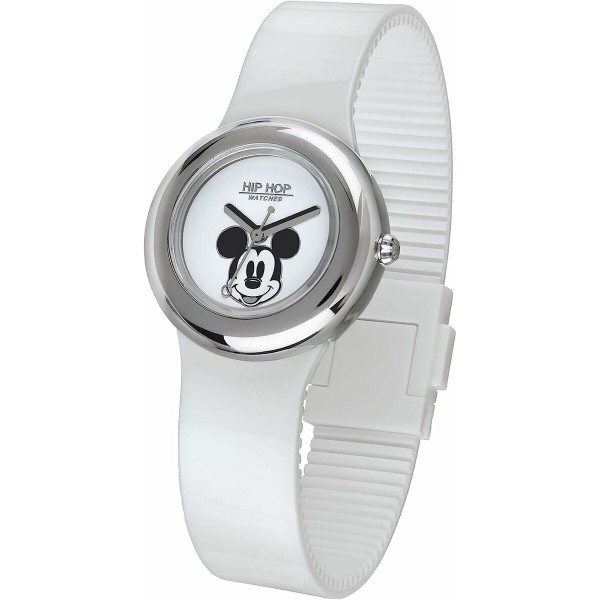 Unisex Kell Hip Hop MICKEY METAL WHITE Valge (Ø 32 mm)