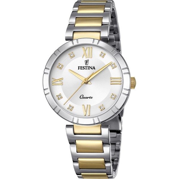 Мужские часы Festina F16937/A Золото Серебристый