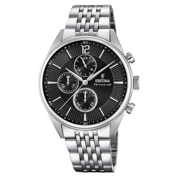 Мужские часы Festina F20285/4 Чёрный Серебристый