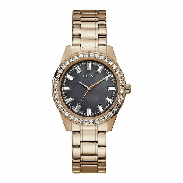 Женские часы Guess GW0111L3 Чёрный Pозовое золото