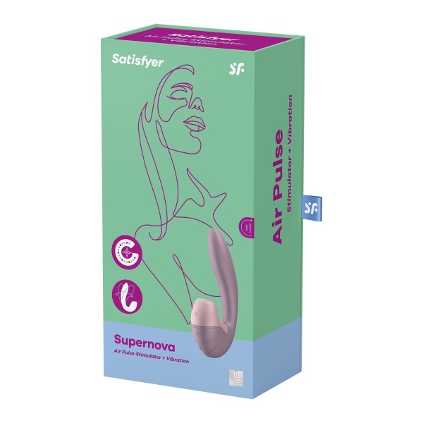 Dual Stimulation Vibe- vibraattori Supernova Insertable Satisfyer Supernova Pinkki Kuuma pinkki