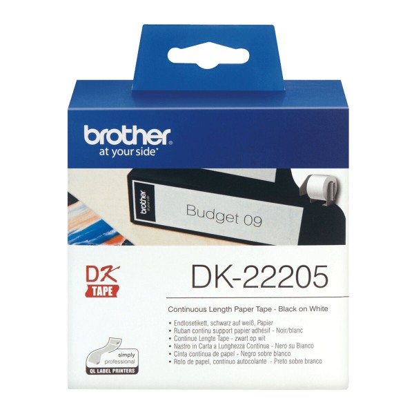 Рулонная бумага для принтеров Brother DK22205 Белый Чёрный (1 штук)