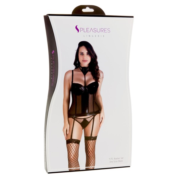 Apakšveļas Komplekts S Pleasures Melns (Viens izmērs)