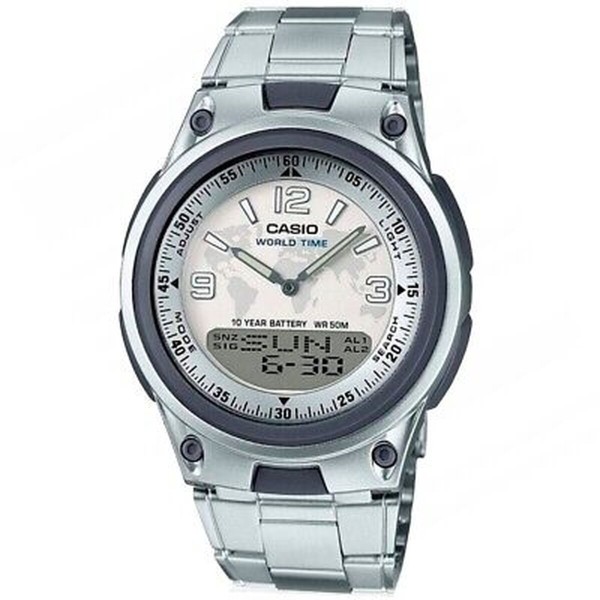 Miesten rannekellot Casio ILLUMINATOR TELEMEMO 30 Hopeinen (Ø 40 mm)