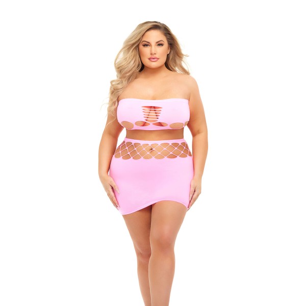 Apatiniai komplektai Pink Lipstick Rožinė (Queen size)