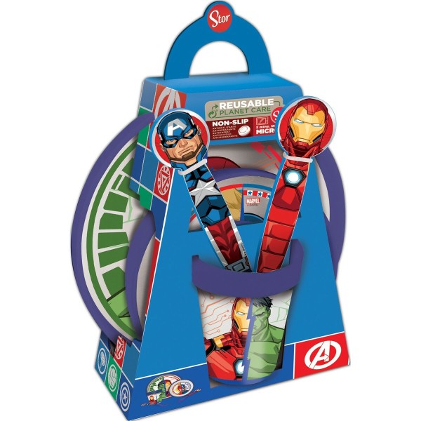 Laste lauanõude komplekt The Avengers CZ11304 Plastmass (5 Tükid)